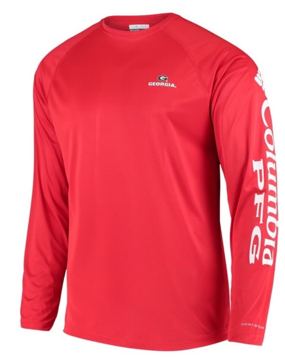 Georgia UGA Columbia PFG Omni-Shade Long Sleeve Shirt NWT $55 Large L